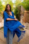 Sayulita Blue Kimono Woman wearing Sayulita Blue Kimono