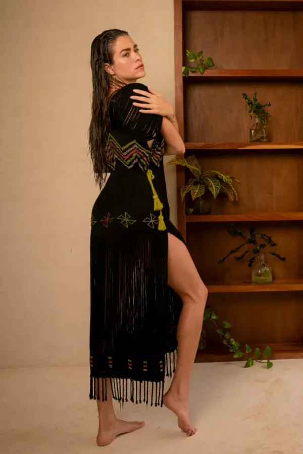 Woman wearing Sisal Maxi Dress by montsera