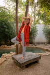 Yelapa Rust Mini Kimono Woman wearing Yelapa Rust Mini Kimon by montsera