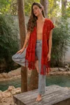 Yelapa Rust Kimono Yelapa Rust Orange Kimon