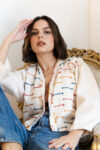 Kukulkan Blazer Woman wearing Kukulkan Blazer Monstera Collective
