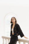 Cropped blazer oversized easy to wear handmade by Montsera Collective sustainable artisanal work handmade in mexico